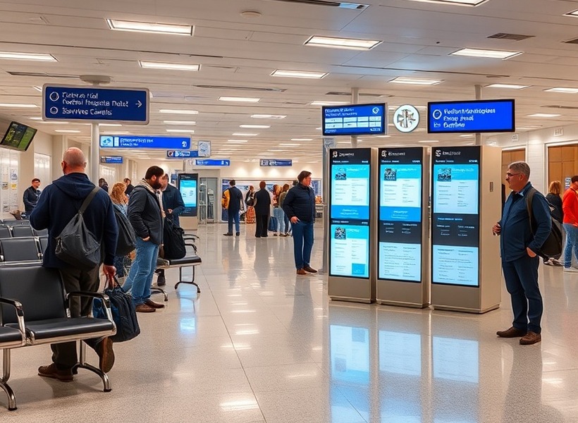 Queue call display in a bank branch